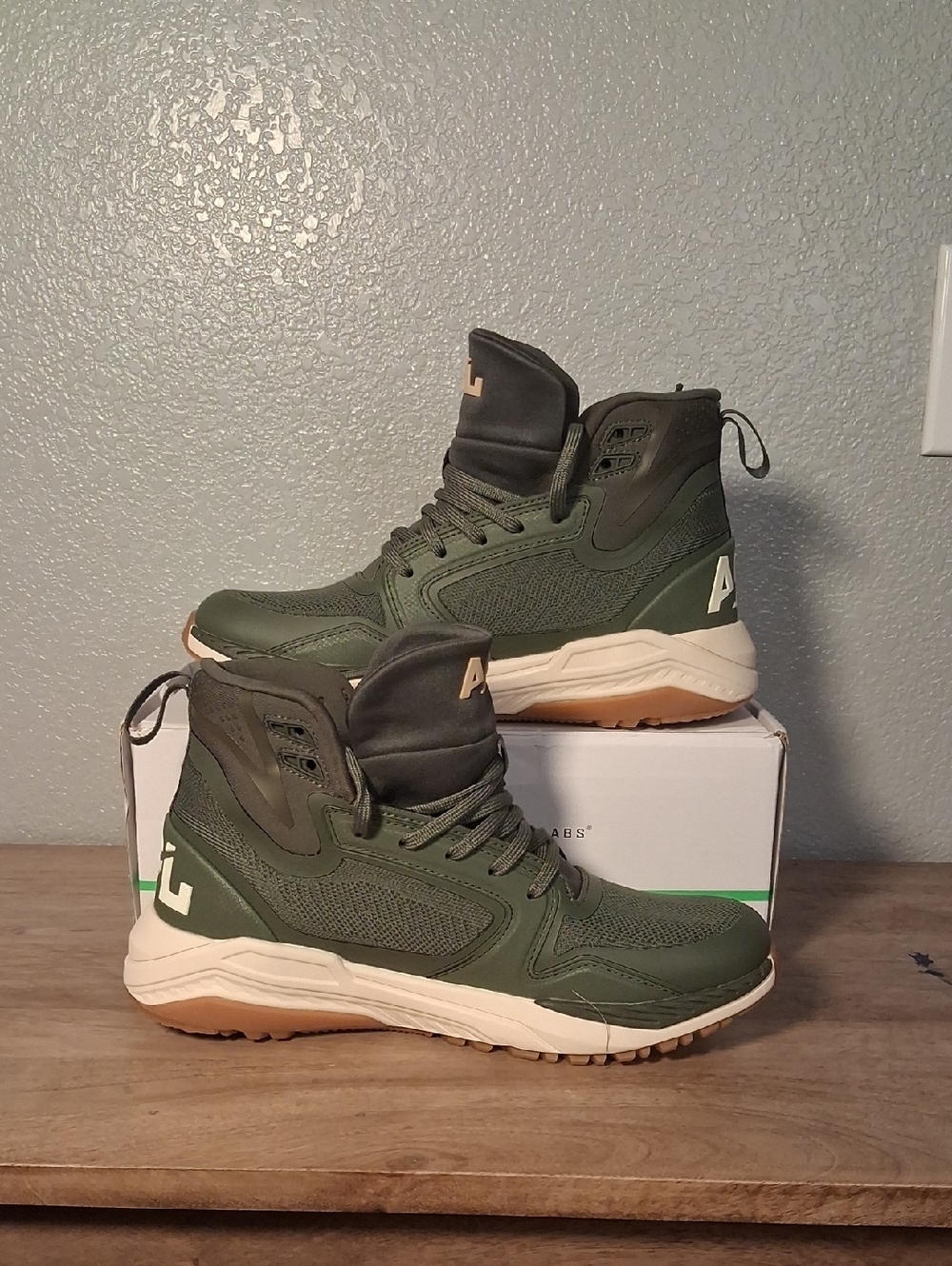 APL Women’s High-Top Techloom Defender in Olive Green and Gum